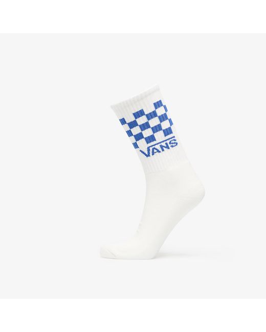 Vans Sokken Classic Check Crew 3-Pack in het White