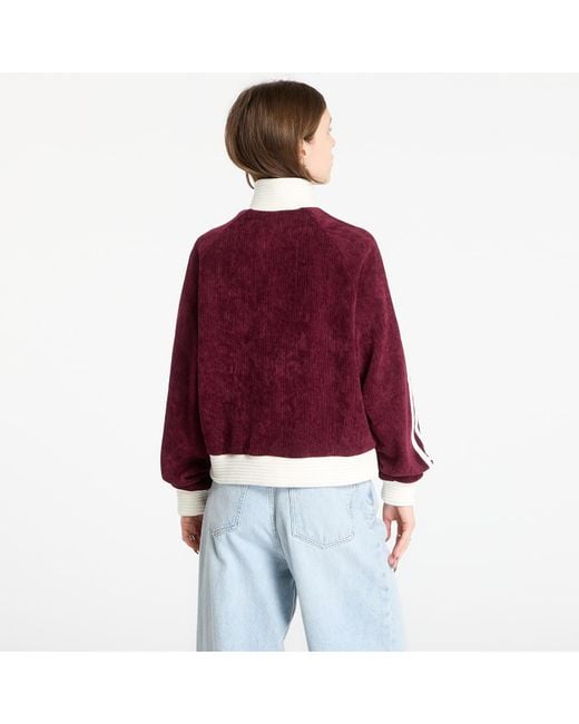 Adidas Originals Red Sweatshirt Adidas Velour Knit Track Top