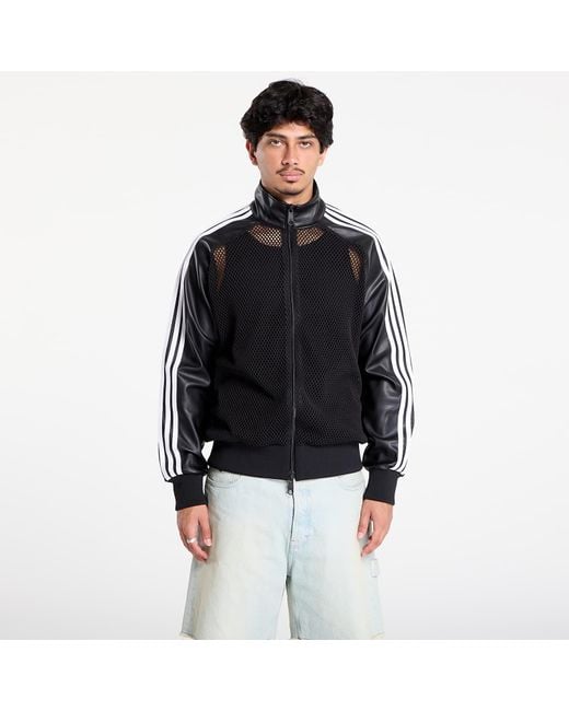 Veste adidas x jeremy scott faux leather mesh track top unisex l Adidas Originals en coloris Black