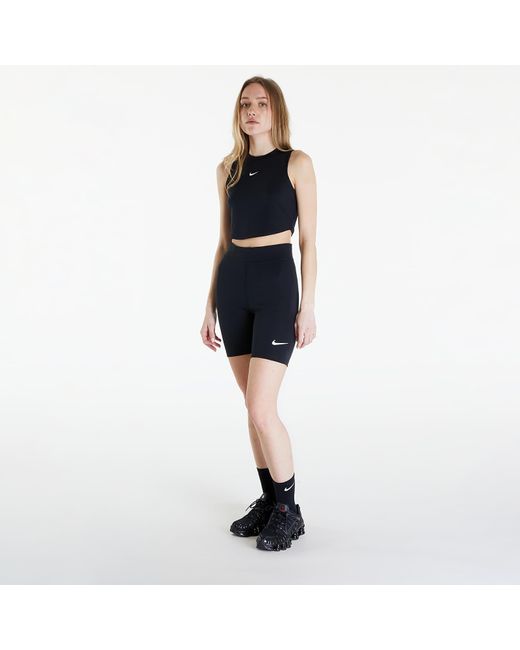 Sportswear classics high-waisted 8" biker shorts black/ sail di Nike