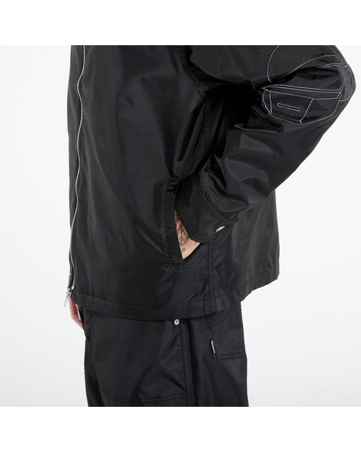 Pleasures Black Jacket Daft Club Helmets Nylon Work Jacket for men