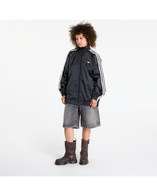 Giacca Satin Firebird Track Top Ruffle 3-Stripes di Adidas Originals in Blue
