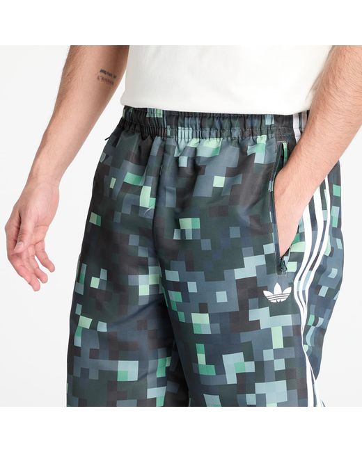 Adidas Originals Blue Pants Adidas X Minecraft Trackpant/ Pebble/ Magic Lime for men