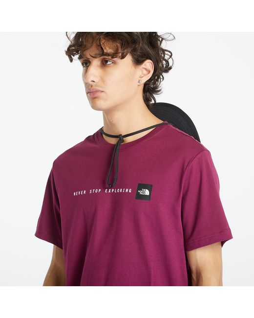 The North Face Purple S/s Never Stop Exploring Tee Boysenberry for men