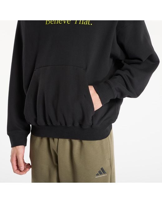 Adidas Originals Black Sweatshirt Adidas X Anthony Edwards Hoody/ Preloved Lime for men
