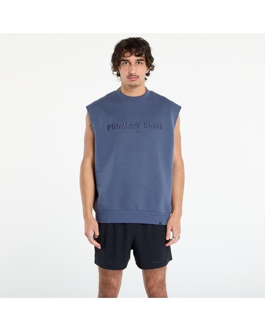 Under Armour Blue Tank Top Project Rock Icon Sleeveless for men
