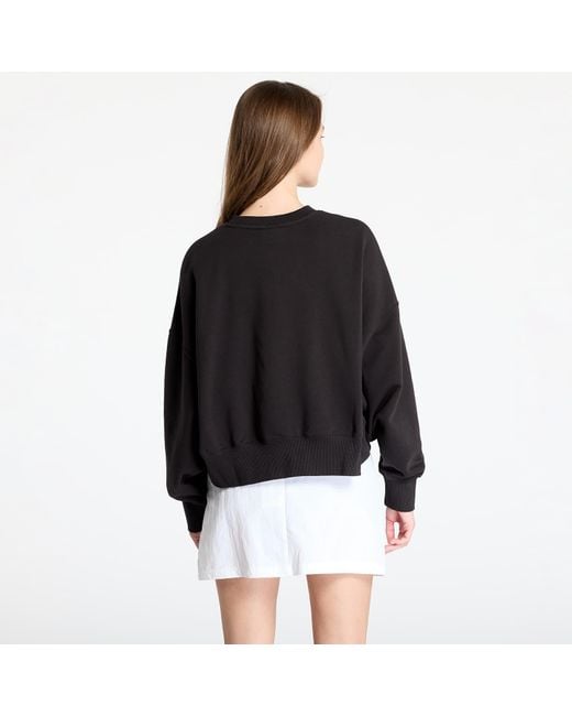 PUMA Black Sweatshirt Wardrobe Essentials Over-Oversized Crew