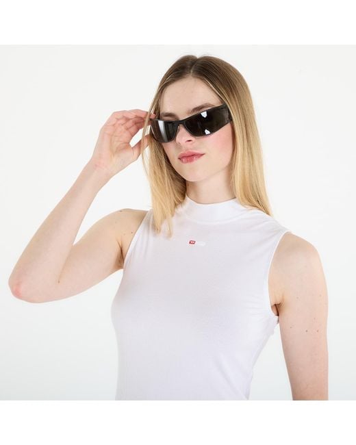Débardeur t-mokky-sl-microdiv tank top s DIESEL en coloris White