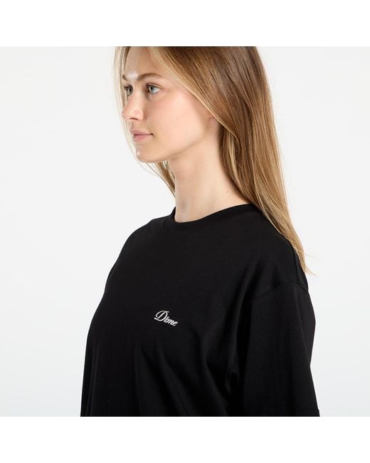 Dime T-Shirt Cursive Small Logo T-Shirt in het Black