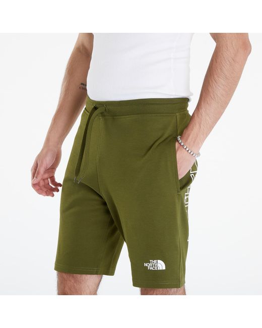 The North Face Green Graphic Light Shorts for men