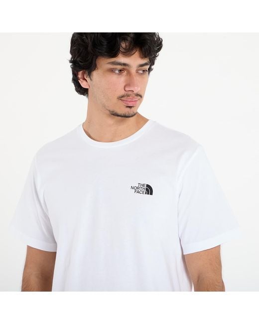 The North Face White T-Shirt M Mountain Sketch Ss Tee for men