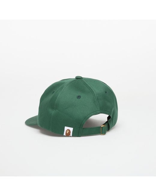 A Bathing Ape Green Patched Panel Cap M