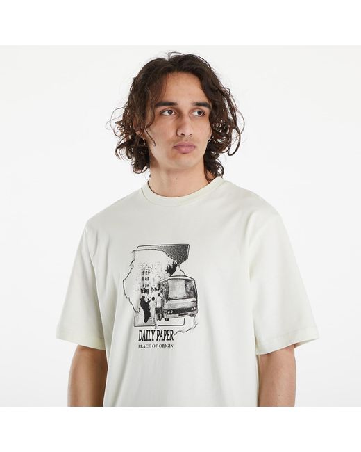 Daily Paper White Place Of Origin Short Sleeve T-shirt for men