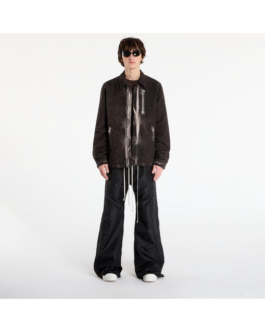 Rick Owens Black Jacket Concealed Zipfront Jacket for men