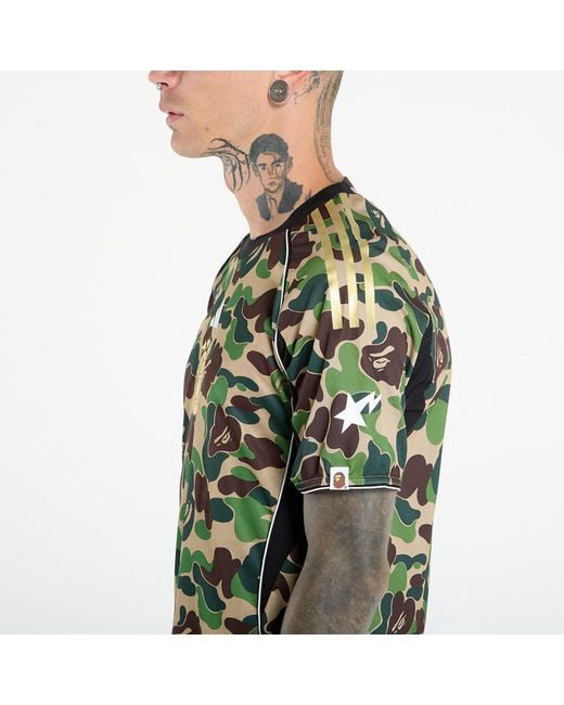 adidas Originals Adidas X Bape Jersey Top in Green for Men | Lyst