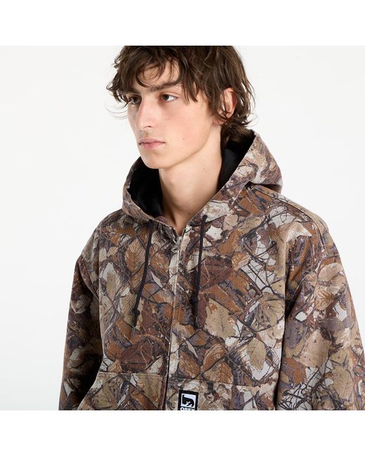 Obey Jas Obey Glen Zip Up Jacket in het Brown voor heren