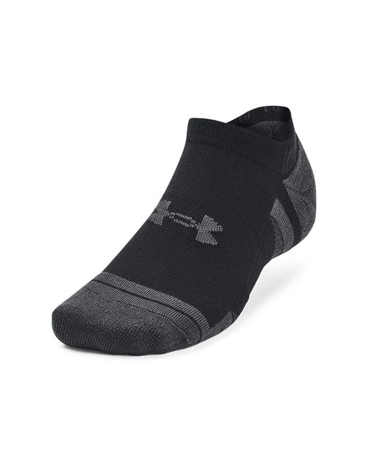 Under Armour Black Performance Tech 3-Pack No Show Socks Jet