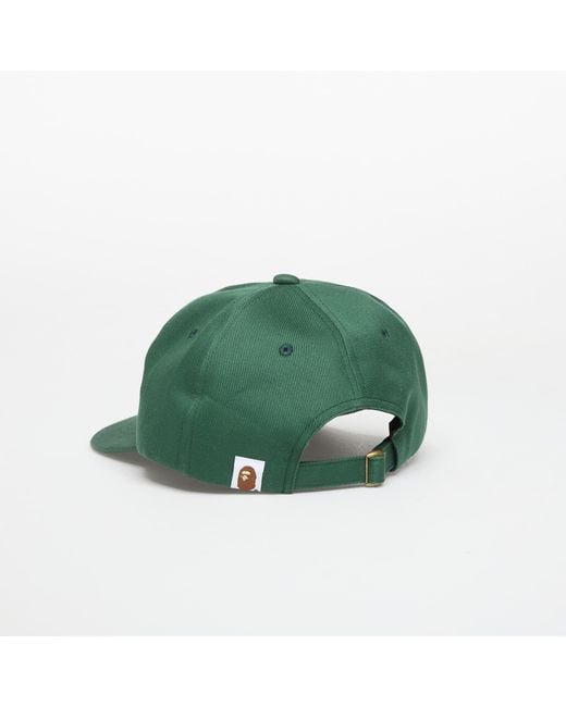 A Bathing Ape Green Patched Panel Cap M