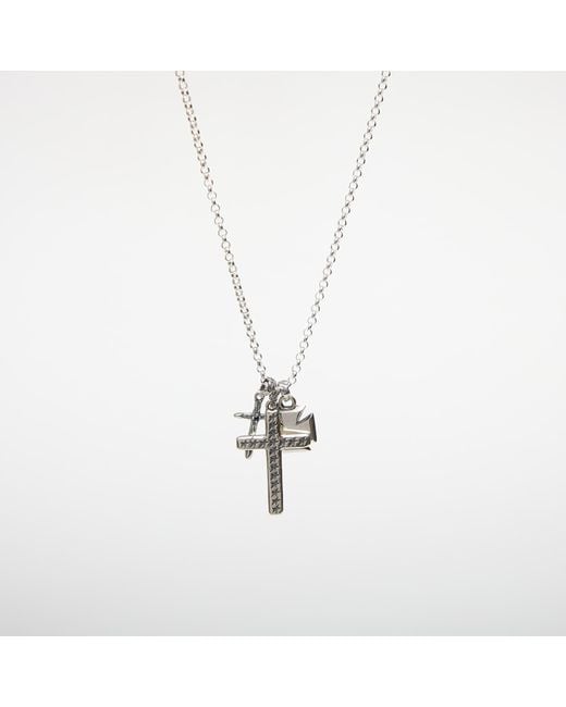 Twojeys White Multi Cross Necklace