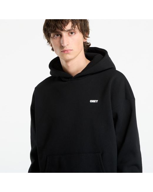 Obey Sweatshirt Obey Bold Star Extra Heavy Hood in het Black voor heren
