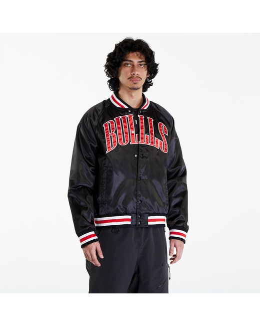 KTZ Chicago Bulls Nba Applique Satin Bomber Jacket Unisex / Front Door Red