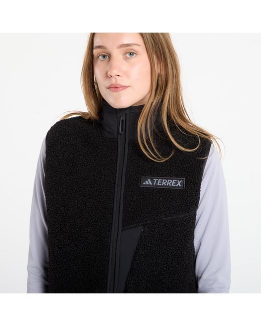 Adidas Originals Black Weste Adidas Terrex Xploric High Pile Fleece Vest