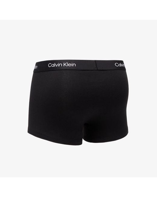 ́96 cotton stretch trunks 3-pack black/ black/ black di Calvin Klein da Uomo