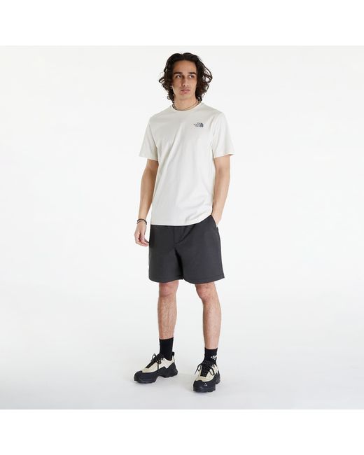 The North Face S/s Redbox Tee White Dune/ Blue for men