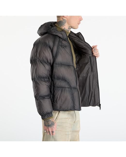 Represent Gray Jacket Translucent Hooded Puffer for men