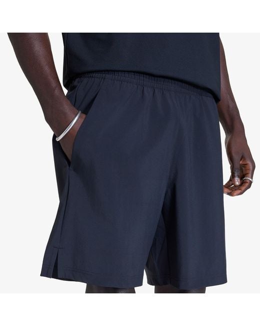 Adidas Originals Korte Broek Adidas Tech Trefoil Essentials Polyester Shorts in het Blue voor heren
