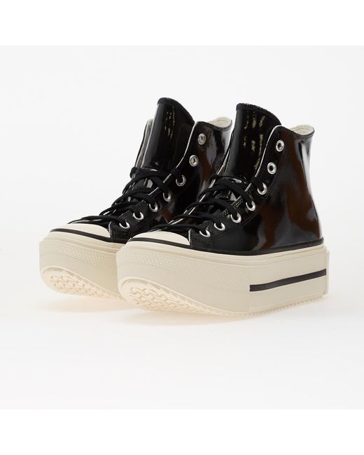 Baskets chuck taylor all star lift double stack platform patent leather hi black/ egret/ black eur 39.5 Converse