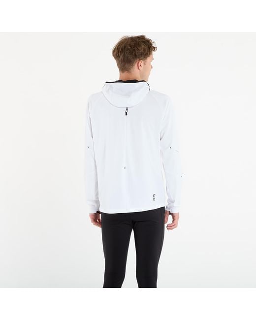 On Shoes White Sweatshirt Climate Zip Hoodie for men