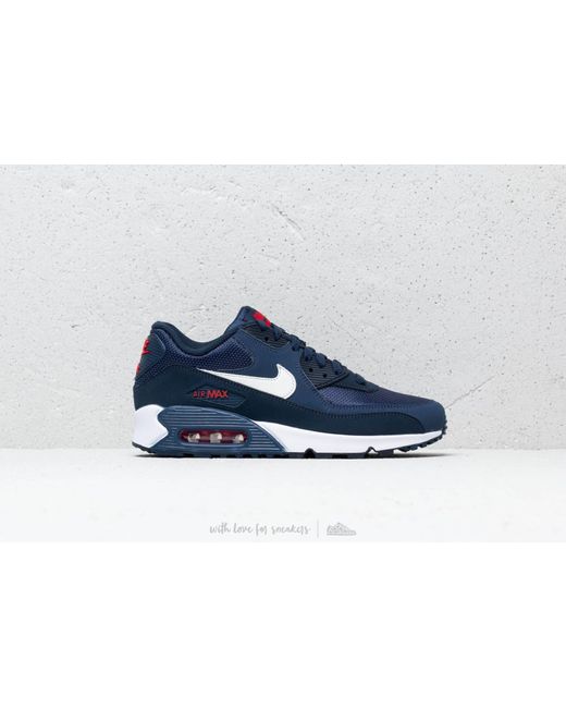 Nike Air Max 90 Essential Midnight Navy/ White-university Red in Blue for  Men | Lyst