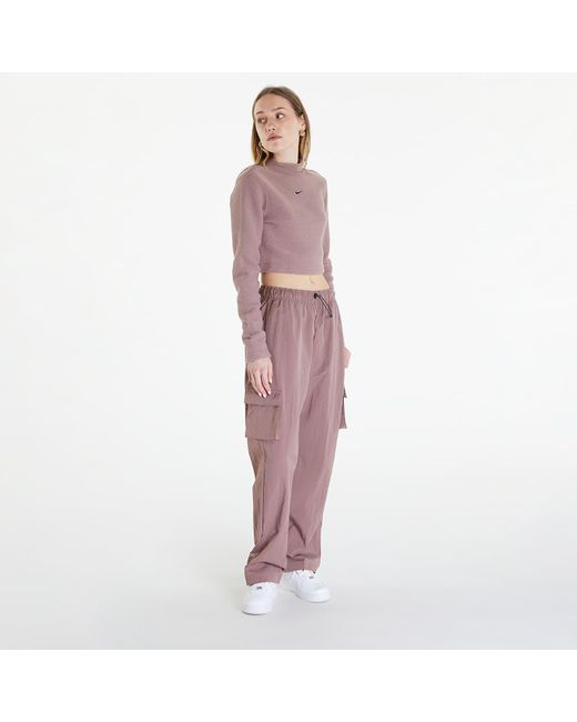 Sportswear essential high-rise woven cargo pants smokey mauve/ black Nike en coloris Pink