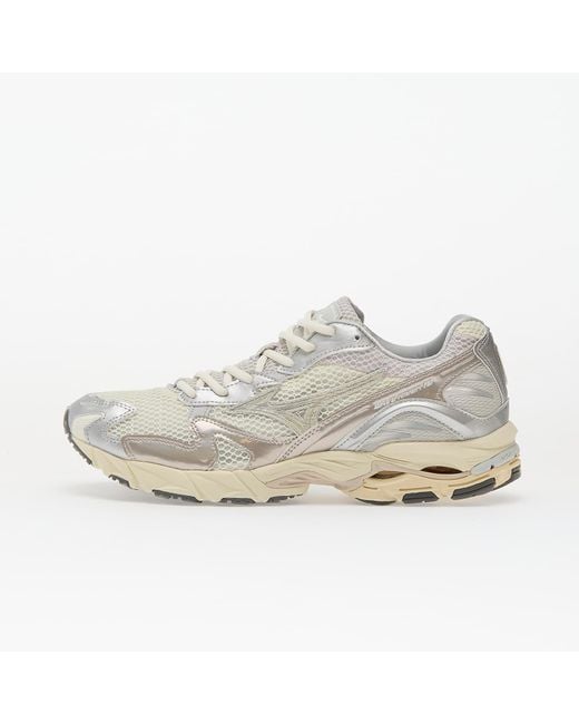 Mizuno White Sneakers Wave Rider 10 Snow/ Sand/ Nimbus Cloud Eur for men