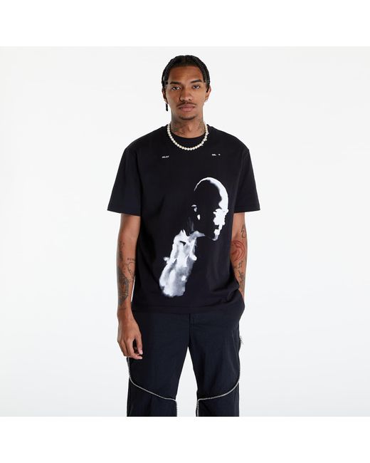 HELIOT EMIL Black Ai Generated Print T-Shirt for men
