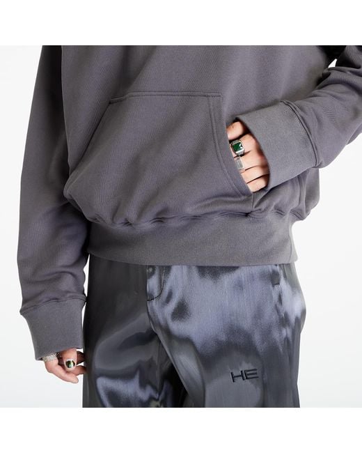 Outline logo hoodie dark grey di HELIOT EMIL in Gray da Uomo
