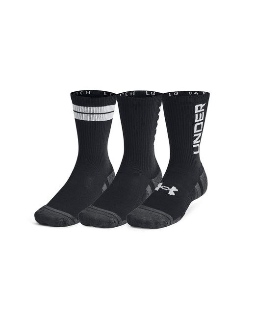 Under Armour Perf Tech Nov 3-Pack Crew in het Black