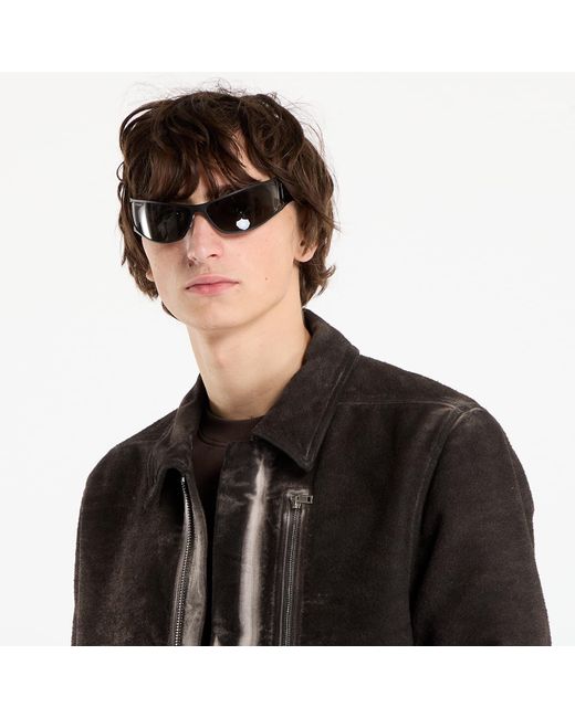 Rick Owens Black Jacket Concealed Zipfront Jacket for men