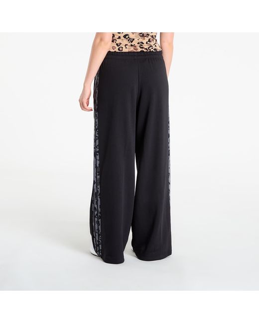 Adidas Originals Black Jogginghosen Adidas Animal Print 3-Stripes Open Hem Pants