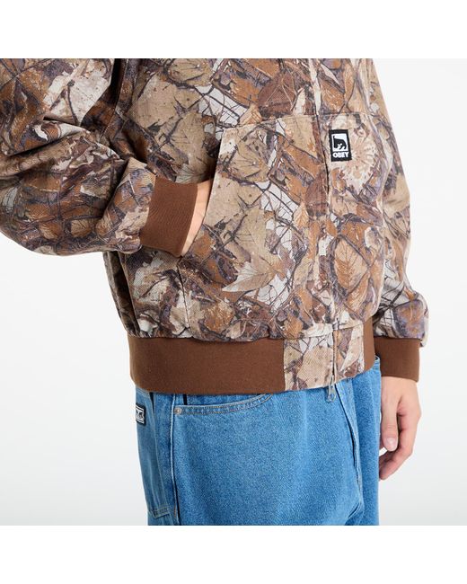 Obey Jas Obey Glen Zip Up Jacket in het Brown voor heren
