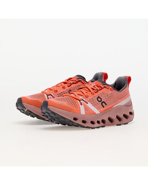 On Shoes Pink W Cloudsurfer Trail Flame/ Dustrose