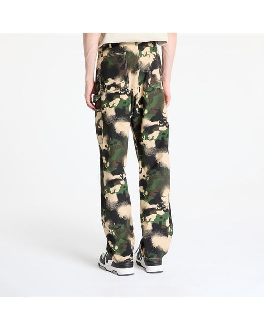 Pantaloni Map Camo Relaxed Fit Work Pants di A Bathing Ape in Green