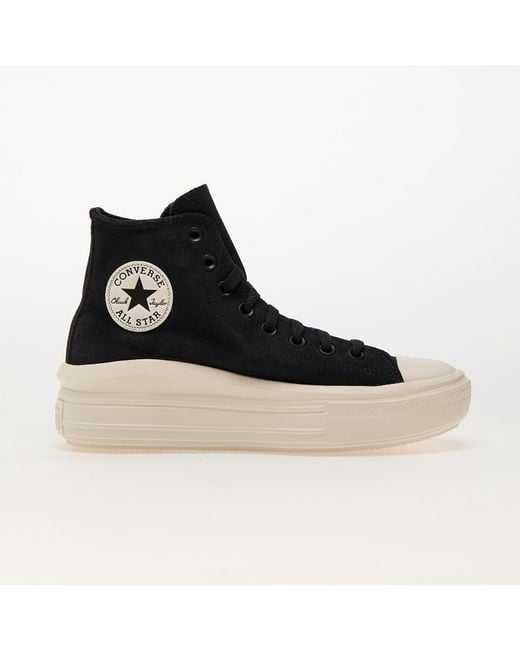 Converse Black Sneakers Chuck Taylor All Star Move Platform Colorful Suede Shadow Woods/ Egret/ Eur