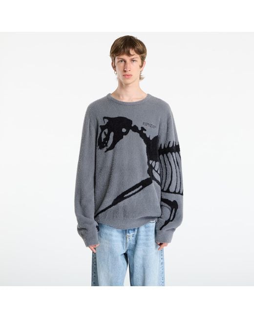 RIPNDIP Pullover Fossil Mohair Knit Sweater in Blue für Herren