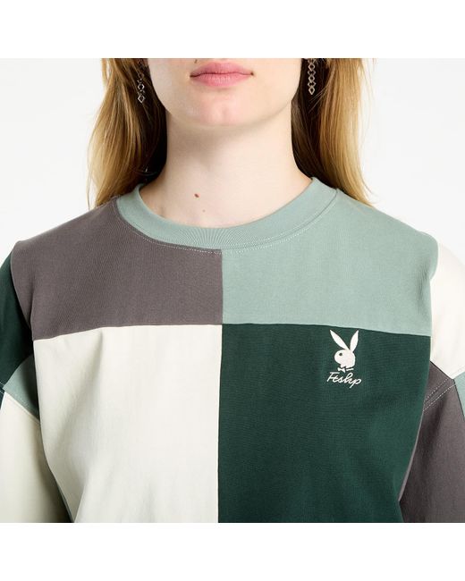 FTSHP T-Shirt Playboy X Patchwork Tee in het Green