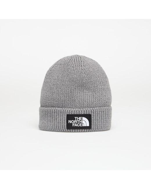 Tnf logo box cuffed beanie os The North Face en coloris Gray