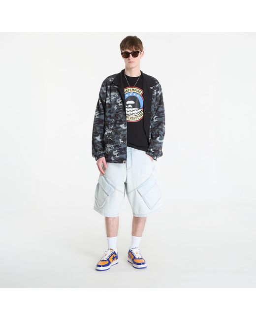 A Bathing Ape Black Jacket Bape Reversible Coach Jacket