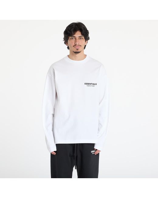 Maglietta Classic Fit Long Sleeve Tee di Fear Of God in White da Uomo