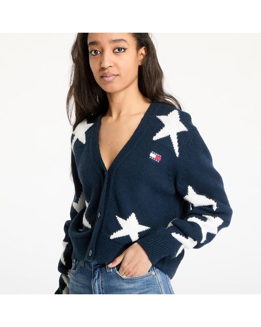 Tommy Hilfiger Blue Sweater Tommy Jeans Star Cardigan